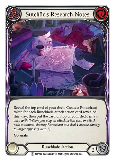 Sutcliffe's Research Notes (Blue)