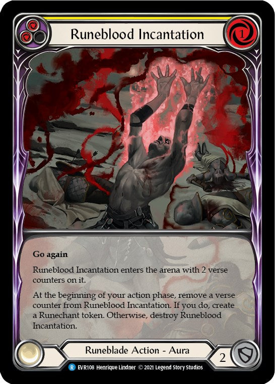Runeblood Incantation (Yellow) (Extended Art) [EVR - EVR108]