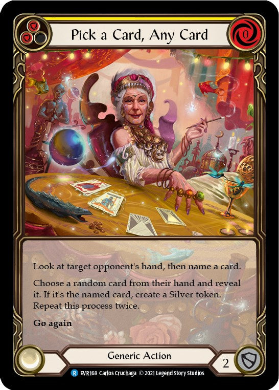 Pick a Card, Any Card (Yellow) (Extended Art) [EVR - EVR168]