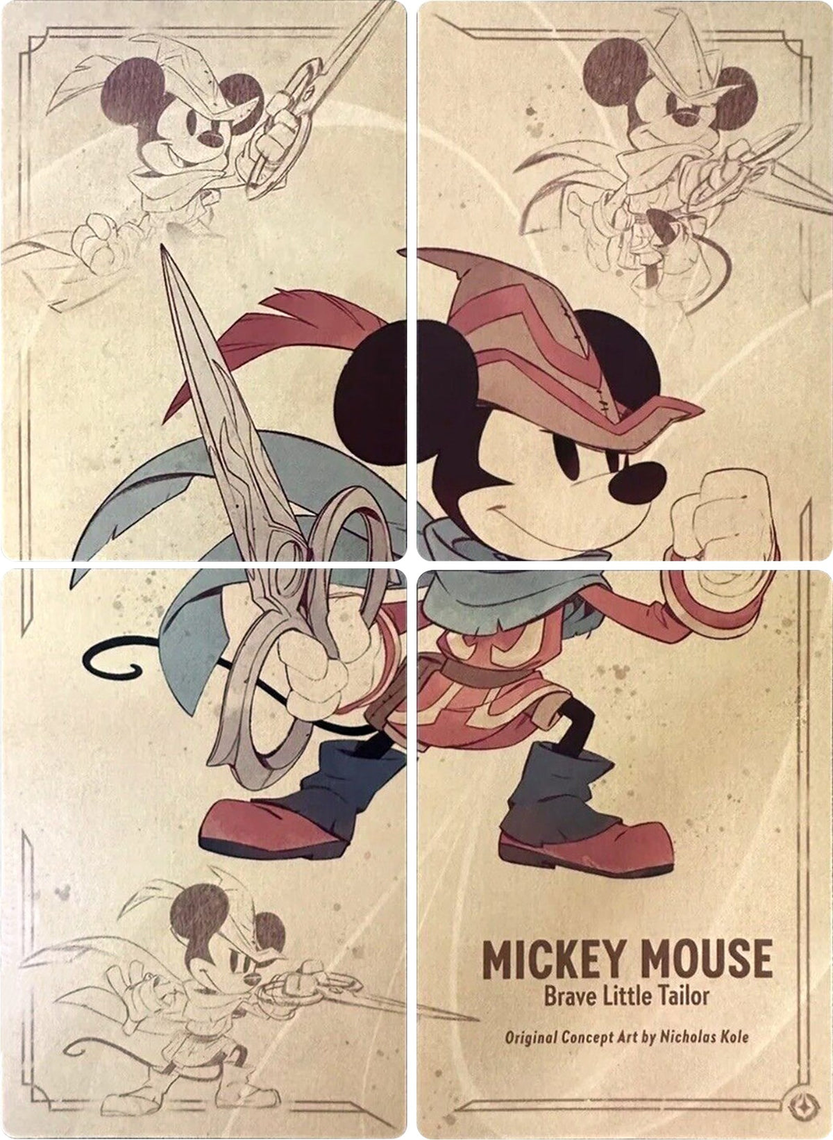 Mickey Mouse - Brave Little Tailor Puzzle Insert (Set of 4) [1 - 4]