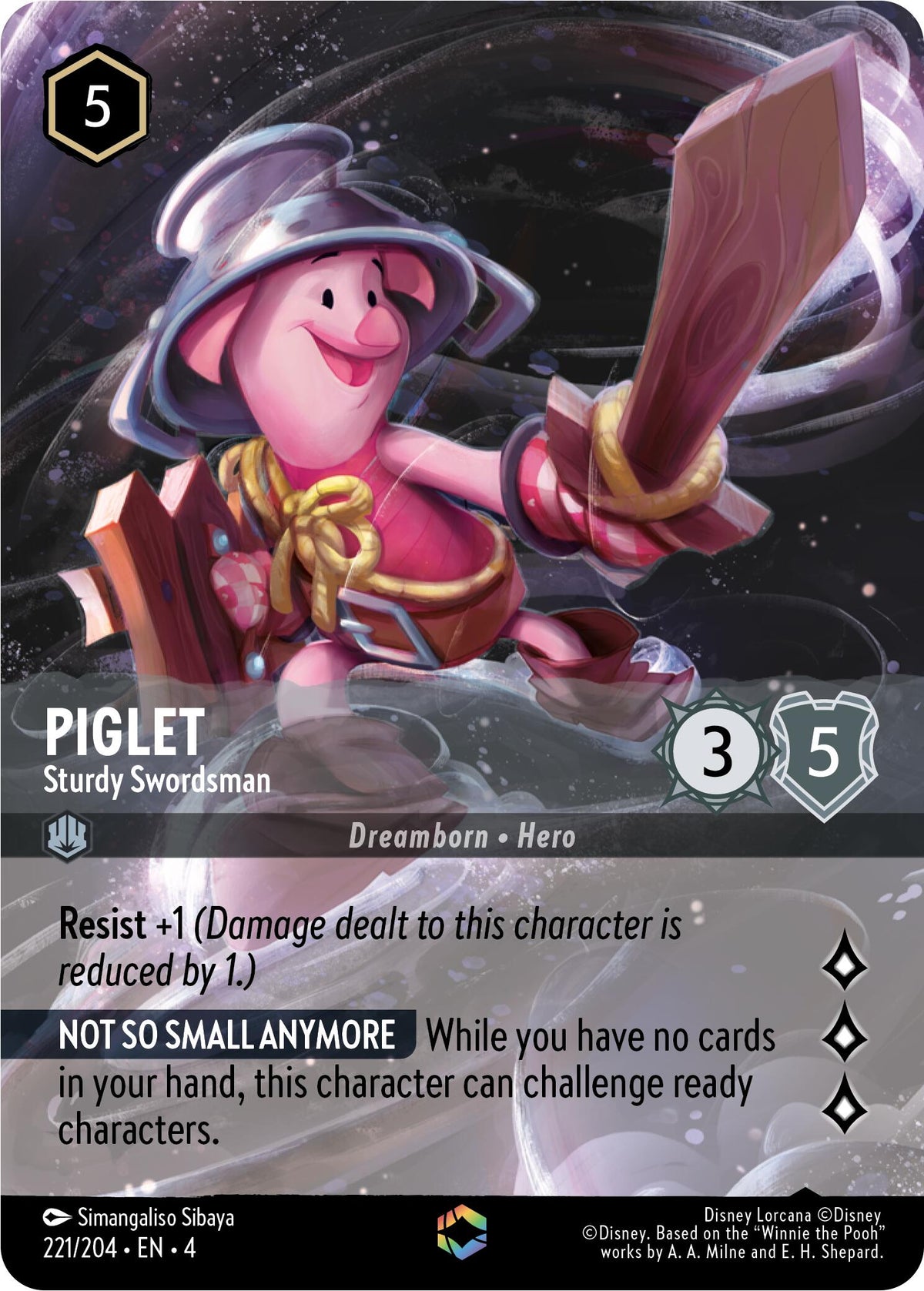 Piglet - Sturdy Swordsman (Enchanted) [4 - 221/204]