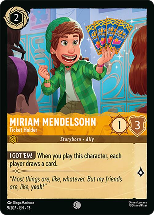 Miriam Mendelsohn - Ticket Holder [13 - 9/207]