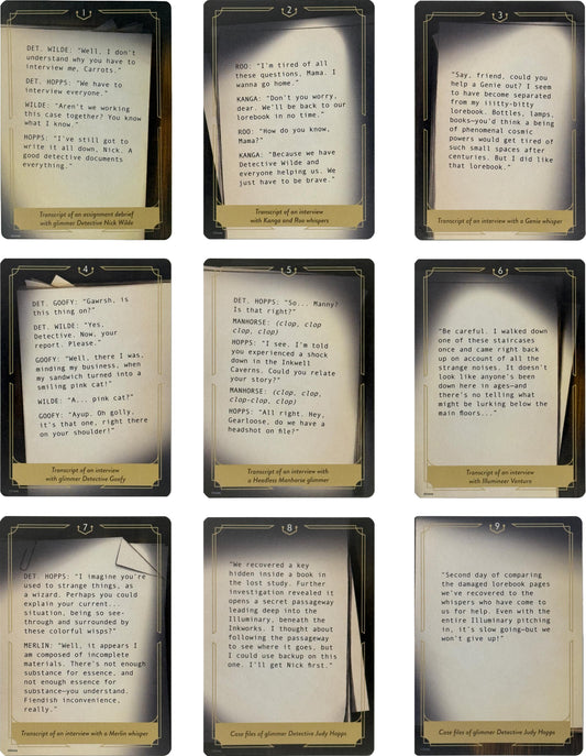 Whispers in the Well Case File Cards (Set of 18) [10 - 18]