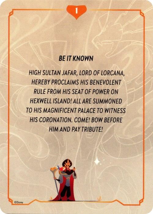 Reign of Jafar Lore Card (1 of 19) [8 - 1]