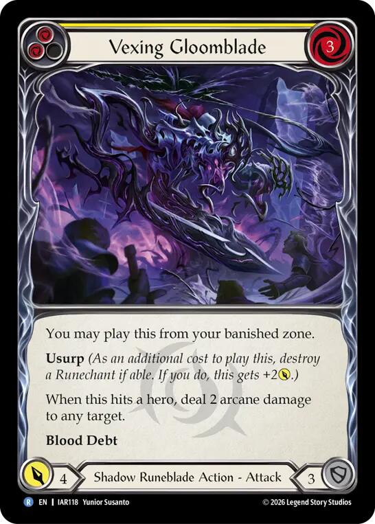 (Preorder) Vexing Gloomblade (Yellow) [IAR]