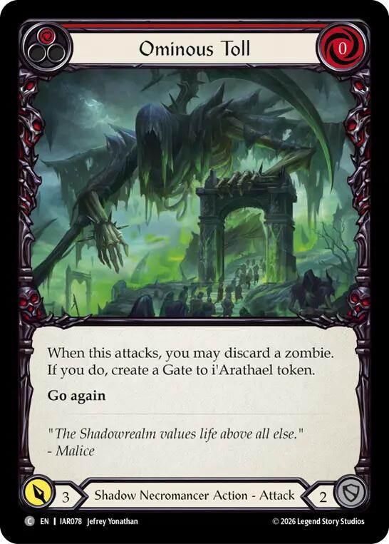 (Preorder) Ominous Toll (Red) [IAR]