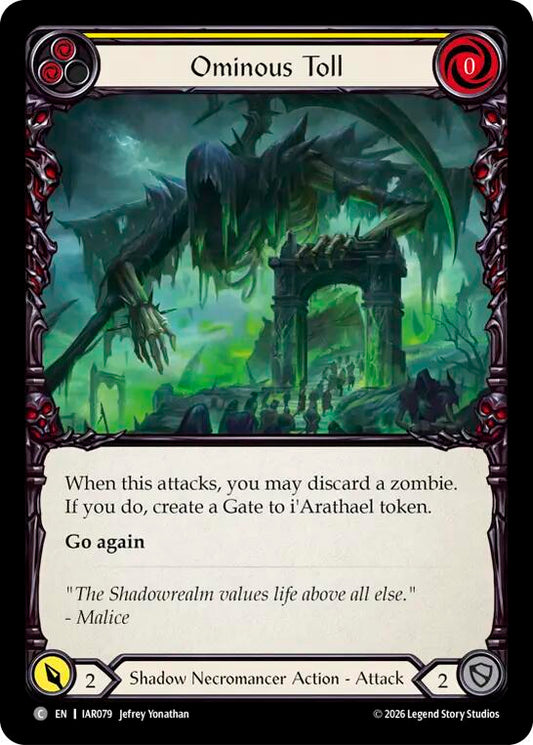 (Preorder) Ominous Toll (Yellow) [IAR]