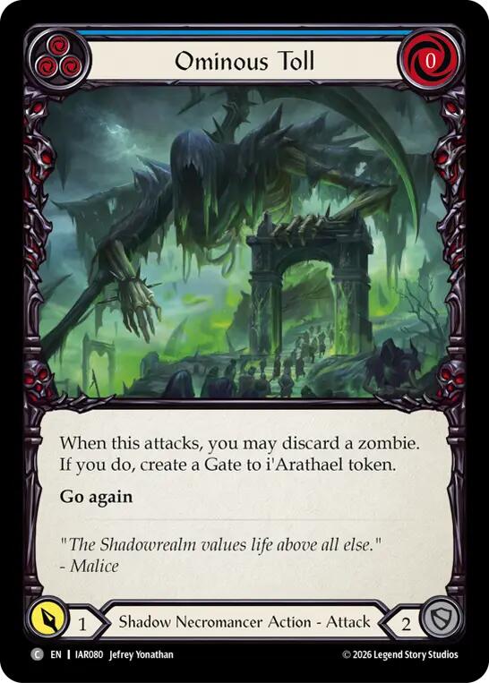 (Preorder) Ominous Toll (Blue) [IAR]