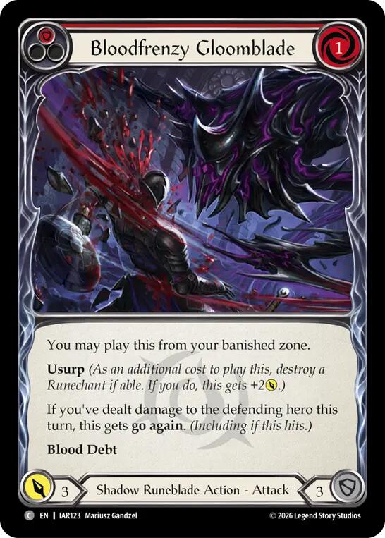 (Preorder) Bloodfrenzy Gloomblade (Red) [IAR]