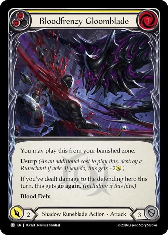 (Preorder) Bloodfrenzy Gloomblade (Yellow) [IAR]