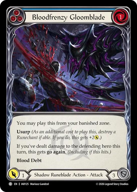(Preorder) Bloodfrenzy Gloomblade (Blue) [IAR]