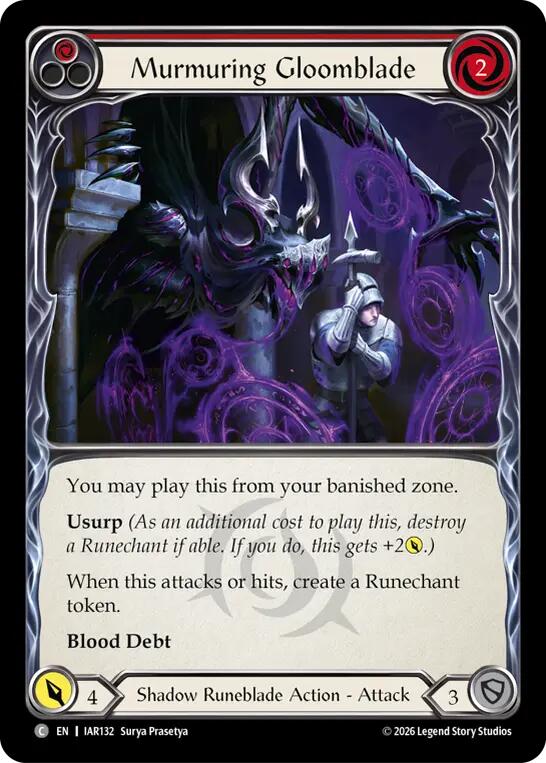 (Preorder) Murmuring Gloomblade (Red) [IAR]