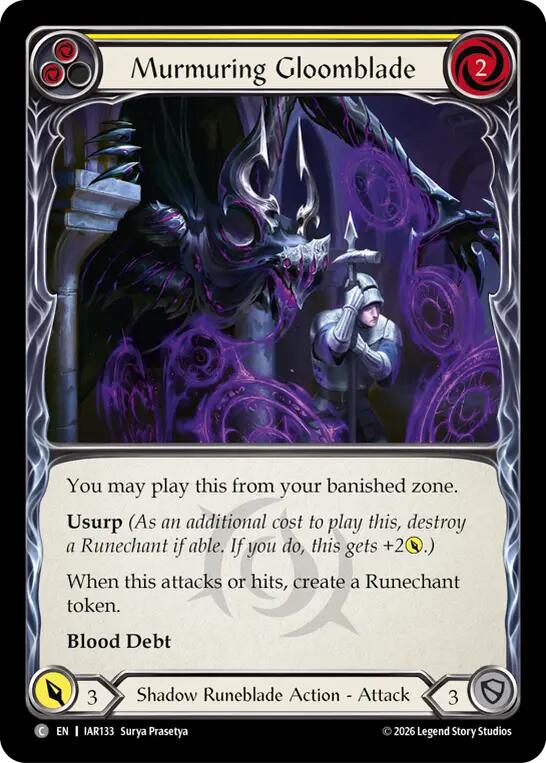 (Preorder) Murmuring Gloomblade (Yellow) [IAR]