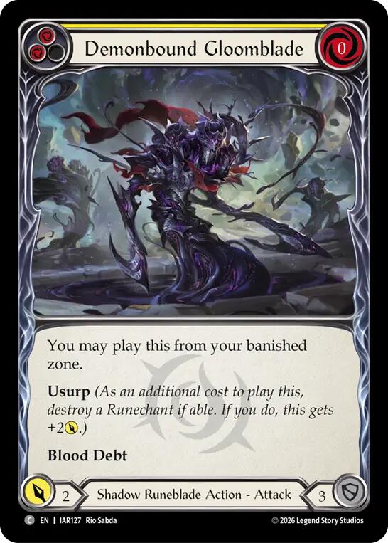 (Preorder) Demonbound Gloomblade (Yellow) [IAR]