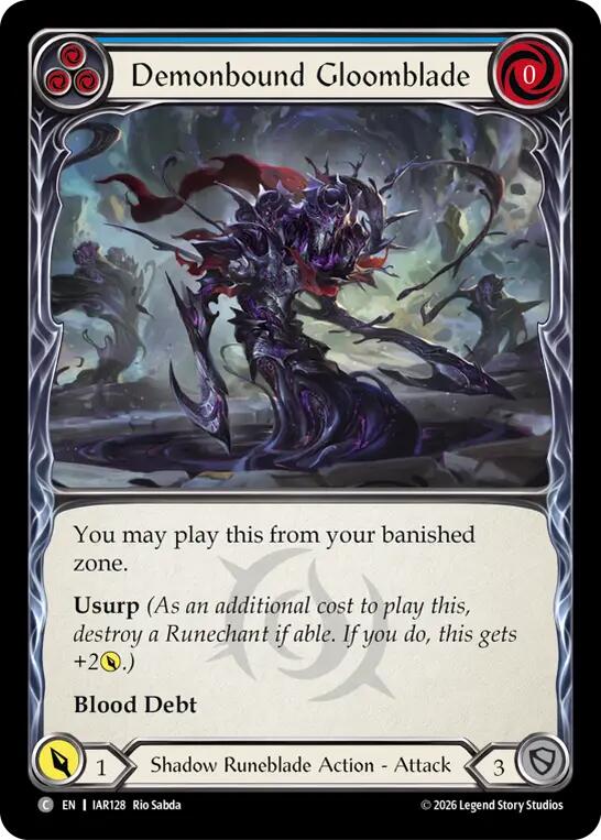 (Preorder) Demonbound Gloomblade (Blue) [IAR]