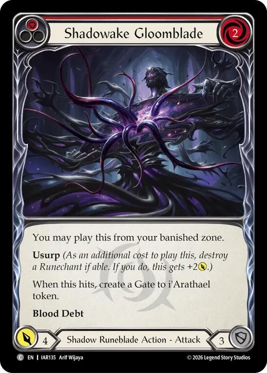 (Preorder) Shadowake Gloomblade (Red) [IAR]