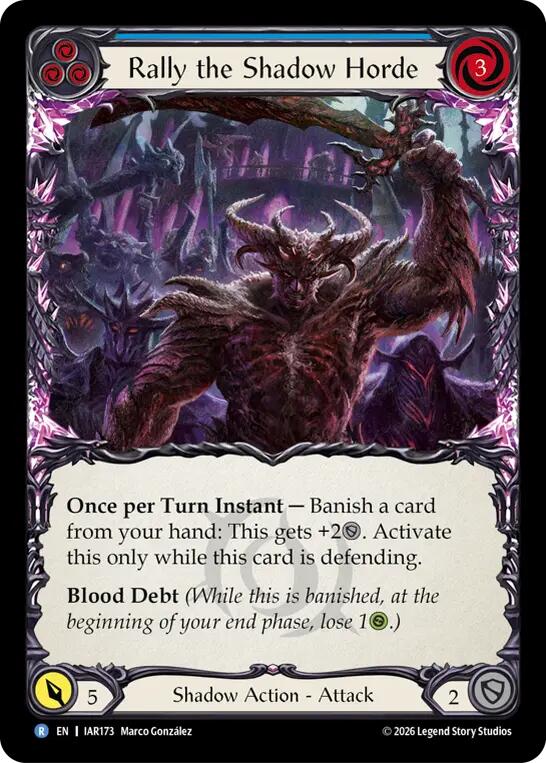 (Preorder) Rally the Shadow Horde (Blue) [IAR]