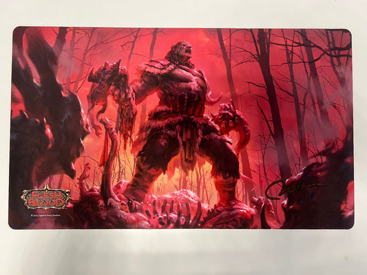 Bloodrush Bellow Playmat (signed by Artist)