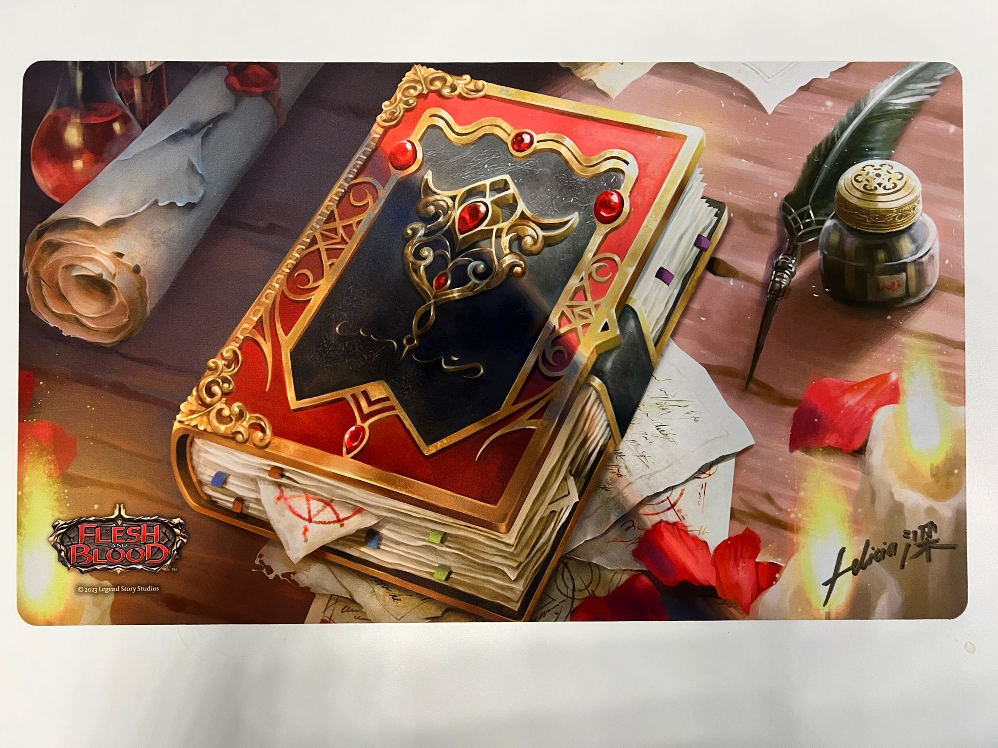 Tome Of Aetherwind Playmat (signed by Artist) – The Imaginarium