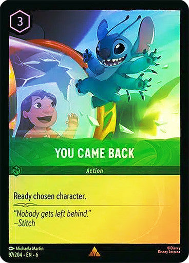 You Came Back